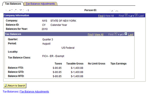  Image of FICA Status dropdown box on the Job Data page.